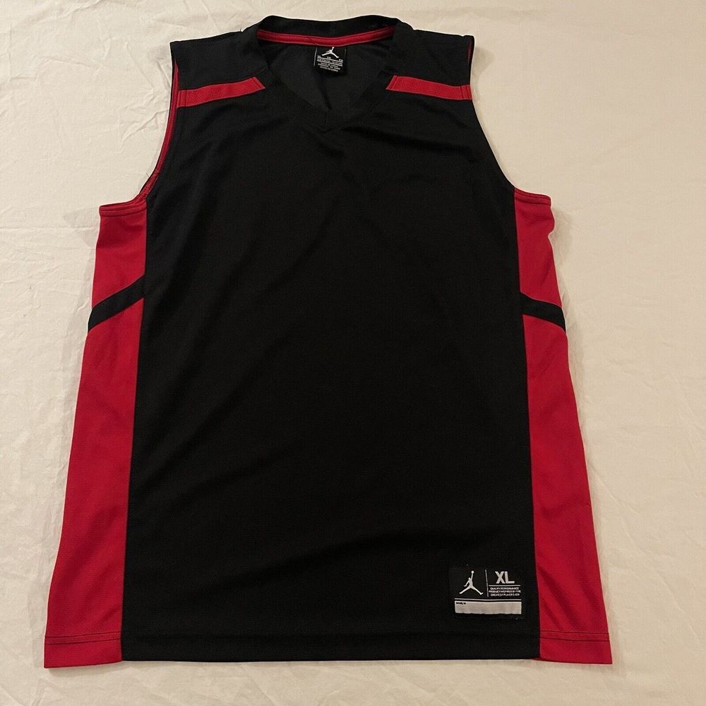 Nike Air Jordan Black/Red Polyester Sleeveless Tank Size XL 13-15yrs